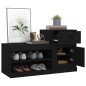 vidaXL Schuhschrank Schwarz 100x42x60 cm Holzwerkstoff vidaXL Schuhschrank Schwarz 100x42x60 cm Holzwerkstoff