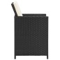 Gartenstühle 2 Stk. mit Polstern und Kissen Poly Rattan Schwarz Gartenstühle 2 Stk. mit Polstern und Kissen Poly Rattan Schwarz