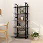 vidaXL Bücherregal 5 Fächer Grau 80x30x175 cm Holzwerkstoff vidaXL Bücherregal 5 Fächer Grau 80x30x175 cm Holzwerkstoff