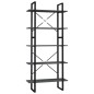 vidaXL Bücherregal 5 Fächer Grau 80x30x175 cm Holzwerkstoff vidaXL Bücherregal 5 Fächer Grau 80x30x175 cm Holzwerkstoff