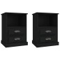 vidaXL Nachttische 2 Stk. Schwarz 43x36x60 cm vidaXL Nachttische 2 Stk. Schwarz 43x36x60 cm