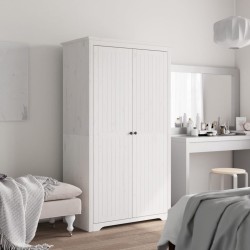 vidaXL Kleiderschrank BODO Weiß 101x52x176,5 cm Massivholz Kiefer