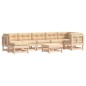 vidaXL 8-tlg. Garten-Lounge-Set mit Kissen Massivholz vidaXL 8-tlg. Garten-Lounge-Set mit Kissen Massivholz