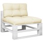 vidaXL Palettenkissen 2-tlg. Creme Stoff vidaXL Palettenkissen 2-tlg. Creme Stoff