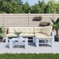 vidaXL Palettenkissen 5-tlg. Creme Stoff vidaXL Palettenkissen 5-tlg. Creme Stoff