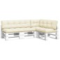 vidaXL Palettenkissen 5-tlg. Creme Stoff vidaXL Palettenkissen 5-tlg. Creme Stoff
