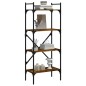 vidaXL Bücherregal 4 Fächer Räuchereiche 56x31,5x138,5cm Holzwerkstoff vidaXL Bücherregal 4 Fächer Räuchereiche 56x31,5x138,5cm Holzwerkstoff