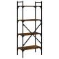 vidaXL Bücherregal 4 Fächer Räuchereiche 56x31,5x138,5cm Holzwerkstoff vidaXL Bücherregal 4 Fächer Räuchereiche 56x31,5x138,5cm Holzwerkstoff