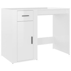 vidaXL Schreibtisch Hochglanz-Weiß 100x49x75 cm Holzwerkstoff
