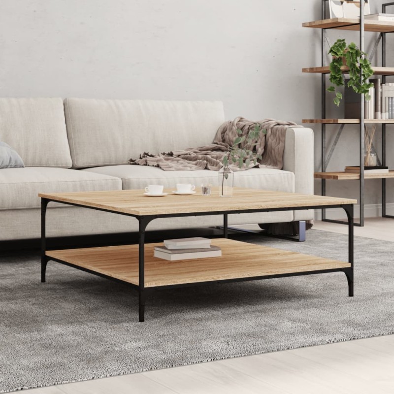 vidaXL Couchtisch Sonoma-Eiche 100x100x40 cm Holzwerkstoff vidaXL Couchtisch Sonoma-Eiche 100x100x40 cm Holzwerkstoff