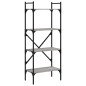 vidaXL Bücherregal 4 Fächer Grau Sonoma 56x31,5x138,5 cm Holzwerkstoff vidaXL Bücherregal 4 Fächer Grau Sonoma 56x31,5x138,5 cm Holzwerkstoff
