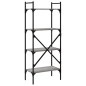 vidaXL Bücherregal 4 Fächer Grau Sonoma 56x31,5x138,5 cm Holzwerkstoff vidaXL Bücherregal 4 Fächer Grau Sonoma 56x31,5x138,5 cm Holzwerkstoff