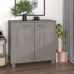 vidaXL Sideboard HAMAR Hellgrau 85x35x80 cm Massivholz Kiefer