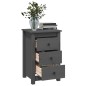 vidaXL Nachttisch Grau 40x35x61,5 cm Massivholz Kiefer vidaXL Nachttisch Grau 40x35x61,5 cm Massivholz Kiefer
