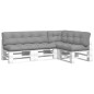 vidaXL Palettenkissen 5-tlg. Grau Stoff vidaXL Palettenkissen 5-tlg. Grau Stoff