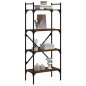 vidaXL Bücherregal 4 Fächer Braun Eiche 56x31,5x138,5 cm Holzwerkstoff vidaXL Bücherregal 4 Fächer Braun Eiche 56x31,5x138,5 cm Holzwerkstoff