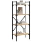 vidaXL Bücherregal 4 Fächer Sonoma-Eiche 56x31,5x138,5cm Holzwerkstoff vidaXL Bücherregal 4 Fächer Sonoma-Eiche 56x31,5x138,5cm Holzwerkstoff