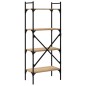vidaXL Bücherregal 4 Fächer Sonoma-Eiche 56x31,5x138,5cm Holzwerkstoff vidaXL Bücherregal 4 Fächer Sonoma-Eiche 56x31,5x138,5cm Holzwerkstoff