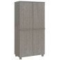 vidaXL Kleiderschrank HAMAR Hellgrau 89x50x180 cm Massivholz Kiefer vidaXL Kleiderschrank HAMAR Hellgrau 89x50x180 cm Massivholz Kiefer