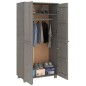 vidaXL Kleiderschrank HAMAR Hellgrau 89x50x180 cm Massivholz Kiefer vidaXL Kleiderschrank HAMAR Hellgrau 89x50x180 cm Massivholz Kiefer