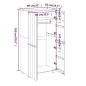 vidaXL Kleiderschrank HAMAR Hellgrau 89x50x180 cm Massivholz Kiefer vidaXL Kleiderschrank HAMAR Hellgrau 89x50x180 cm Massivholz Kiefer