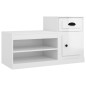 vidaXL Schuhschrank Hochglanz-Weiß 100x42x60 cm Holzwerkstoff vidaXL Schuhschrank Hochglanz-Weiß 100x42x60 cm Holzwerkstoff