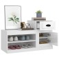 vidaXL Schuhschrank Hochglanz-Weiß 100x42x60 cm Holzwerkstoff vidaXL Schuhschrank Hochglanz-Weiß 100x42x60 cm Holzwerkstoff