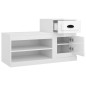vidaXL Schuhschrank Hochglanz-Weiß 100x42x60 cm Holzwerkstoff vidaXL Schuhschrank Hochglanz-Weiß 100x42x60 cm Holzwerkstoff