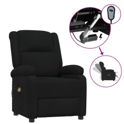 vidaXL Massagesessel Elektrisch Schwarz Stoff