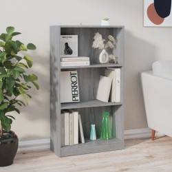 vidaXL Bücherregal Grau Sonoma 60x24x109 cm Holzwerkstoff