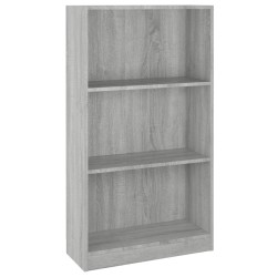 vidaXL Bücherregal Grau Sonoma 60x24x109 cm Holzwerkstoff