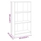 vidaXL Bücherregal Grau Sonoma 60x24x109 cm Holzwerkstoff vidaXL Bücherregal Grau Sonoma 60x24x109 cm Holzwerkstoff