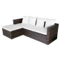 4-tlg. Garten-Lounge-Set mit Auflagen Poly Rattan Braun 4-tlg. Garten-Lounge-Set mit Auflagen Poly Rattan Braun