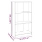 vidaXL Bücherregal Räuchereiche 60x24x109 cm Holzwerkstoff