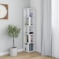 vidaXL Eckregal Weiß 33x33x164,5 cm Holzwerkstoff vidaXL Eckregal Weiß 33x33x164,5 cm Holzwerkstoff