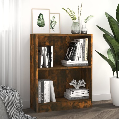 vidaXL Bücherregal Räuchereiche 60x24x76 cm Holzwerkstoff