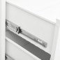 vidaXL Industrial Kommode mit Schubladen Weiß 78x40x93 cm Metall vidaXL Industrial Kommode mit Schubladen Weiß 78x40x93 cm Metall