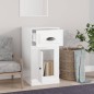 vidaXL Beistellschrank mit Schublade Hochglanz-Weiß 40x50x75 cm vidaXL Beistellschrank mit Schublade Hochglanz-Weiß 40x50x75 cm