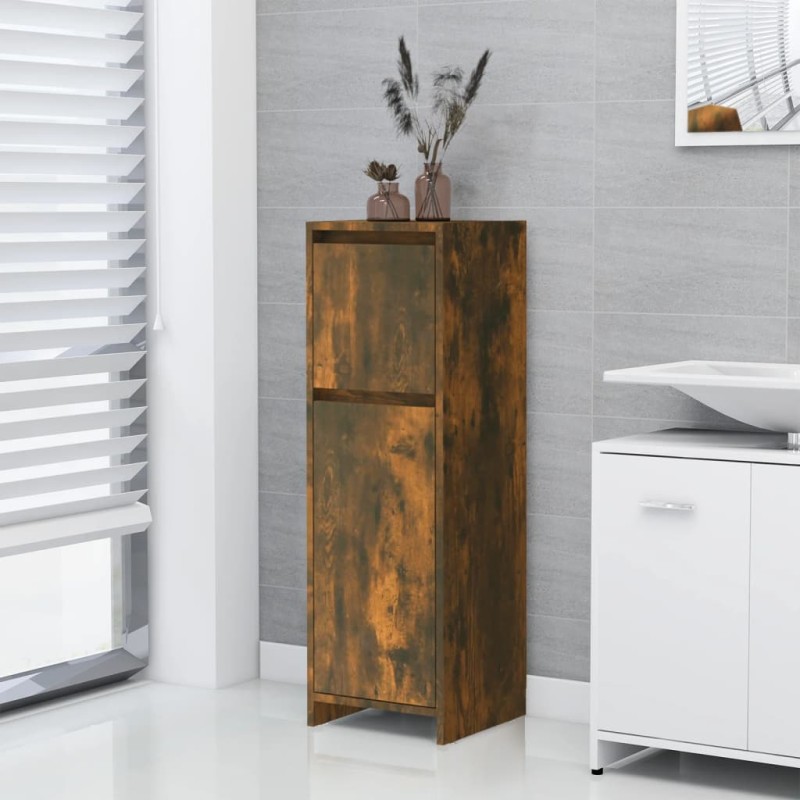 vidaXL Badezimmerschrank Räuchereiche 30x30x95 cm Holzwerkstoff vidaXL Badezimmerschrank Räuchereiche 30x30x95 cm Holzwerkstoff