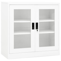 vidaXL Büroschrank Weiß 90x40x90 cm Stahl 