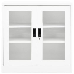 vidaXL Büroschrank Weiß 90x40x90 cm Stahl 