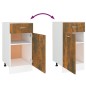 vidaXL Unterschrank mit Schublade Räuchereiche 40x46x81,5 cm vidaXL Unterschrank mit Schublade Räuchereiche 40x46x81,5 cm