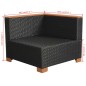 10-tlg. Garten-Lounge-Set mit Auflagen Poly Rattan Schwarz 10-tlg. Garten-Lounge-Set mit Auflagen Poly Rattan Schwarz