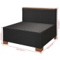 10-tlg. Garten-Lounge-Set mit Auflagen Poly Rattan Schwarz 10-tlg. Garten-Lounge-Set mit Auflagen Poly Rattan Schwarz