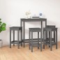 vidaXL 5-tlg. Bar-Set Grau Massivholz Kiefer vidaXL 5-tlg. Bar-Set Grau Massivholz Kiefer