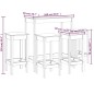 vidaXL 5-tlg. Bar-Set Grau Massivholz Kiefer vidaXL 5-tlg. Bar-Set Grau Massivholz Kiefer