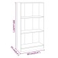 vidaXL Bücherregal Braun Eiche 60x24x109 cm Holzwerkstoff vidaXL Bücherregal Braun Eiche 60x24x109 cm Holzwerkstoff