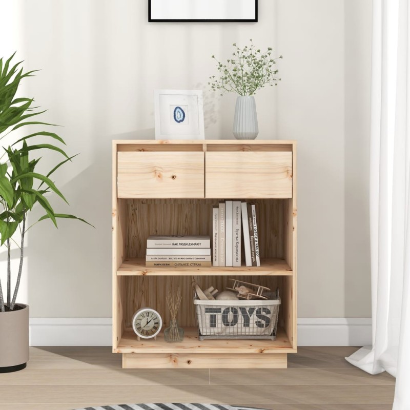 vidaXL Beistellschrank 60x34x75 cm Massivholz Kiefer vidaXL Beistellschrank 60x34x75 cm Massivholz Kiefer