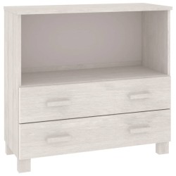 vidaXL Sideboard HAMAR Weiß 85x35x80 cm Massivholz Kiefer