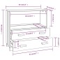 vidaXL Sideboard HAMAR Weiß 85x35x80 cm Massivholz Kiefer vidaXL Sideboard HAMAR Weiß 85x35x80 cm Massivholz Kiefer